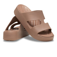 Crocs zueco mujer GETAWAY PLATFORM H-STRAP MARRON lateral interior
