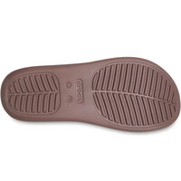 Crocs zueco mujer GETAWAY PLATFORM TOE LOOP MARRON puntera