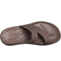 Crocs zueco mujer GETAWAY PLATFORM TOE LOOP MARRON vista trasera