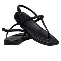 Crocs zueco mujer MIAMI THONG FLIP NEGRO lateral interior
