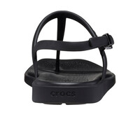 Crocs zueco mujer MIAMI THONG FLIP NEGRO vista trasera