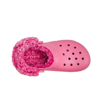 Crocs zueco niño Classic Fleece Lined Clog K ROSA vista superior