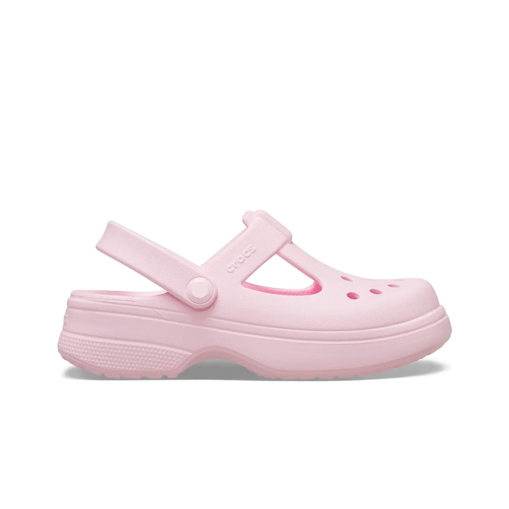 Crocs zueco niño CLASSIC MARY JANE CLOG ROSA lateral exterior