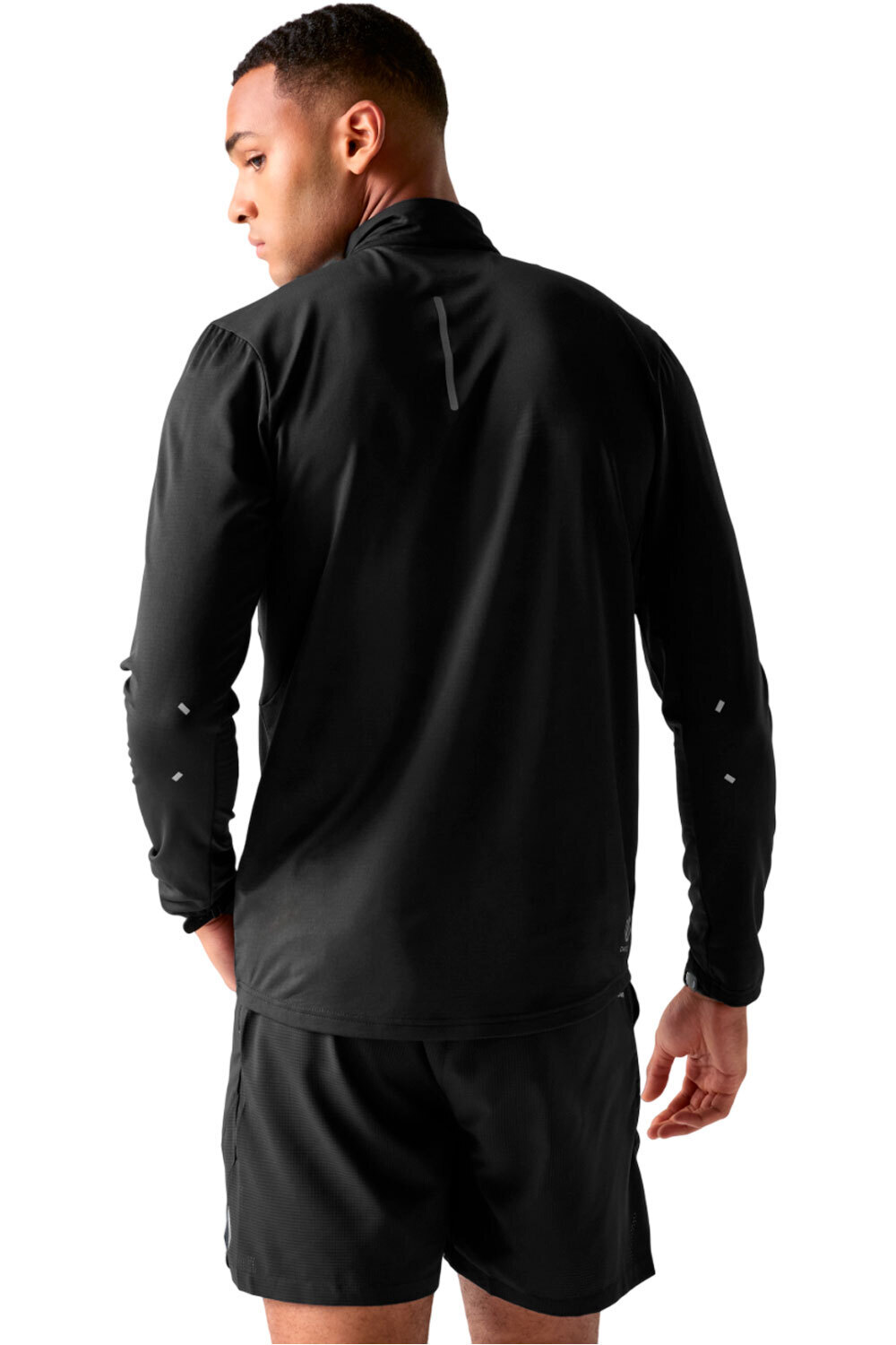 Dare2b camiseta montaña manga larga hombre POWER UP IV NEGRO vista trasera