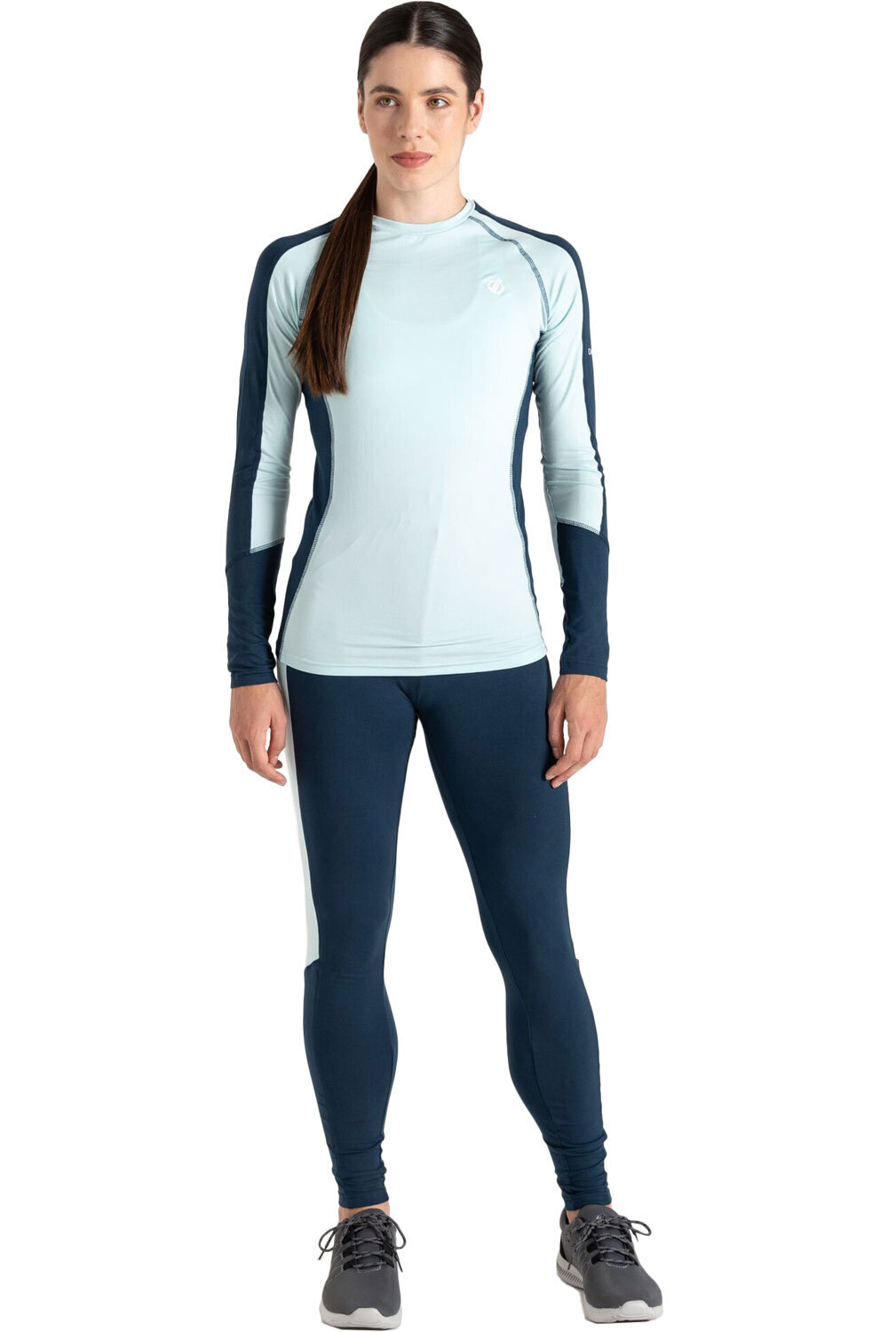 Dare2b camiseta térmica manga larga mujer EXCHANGE III AZUL vista frontal
