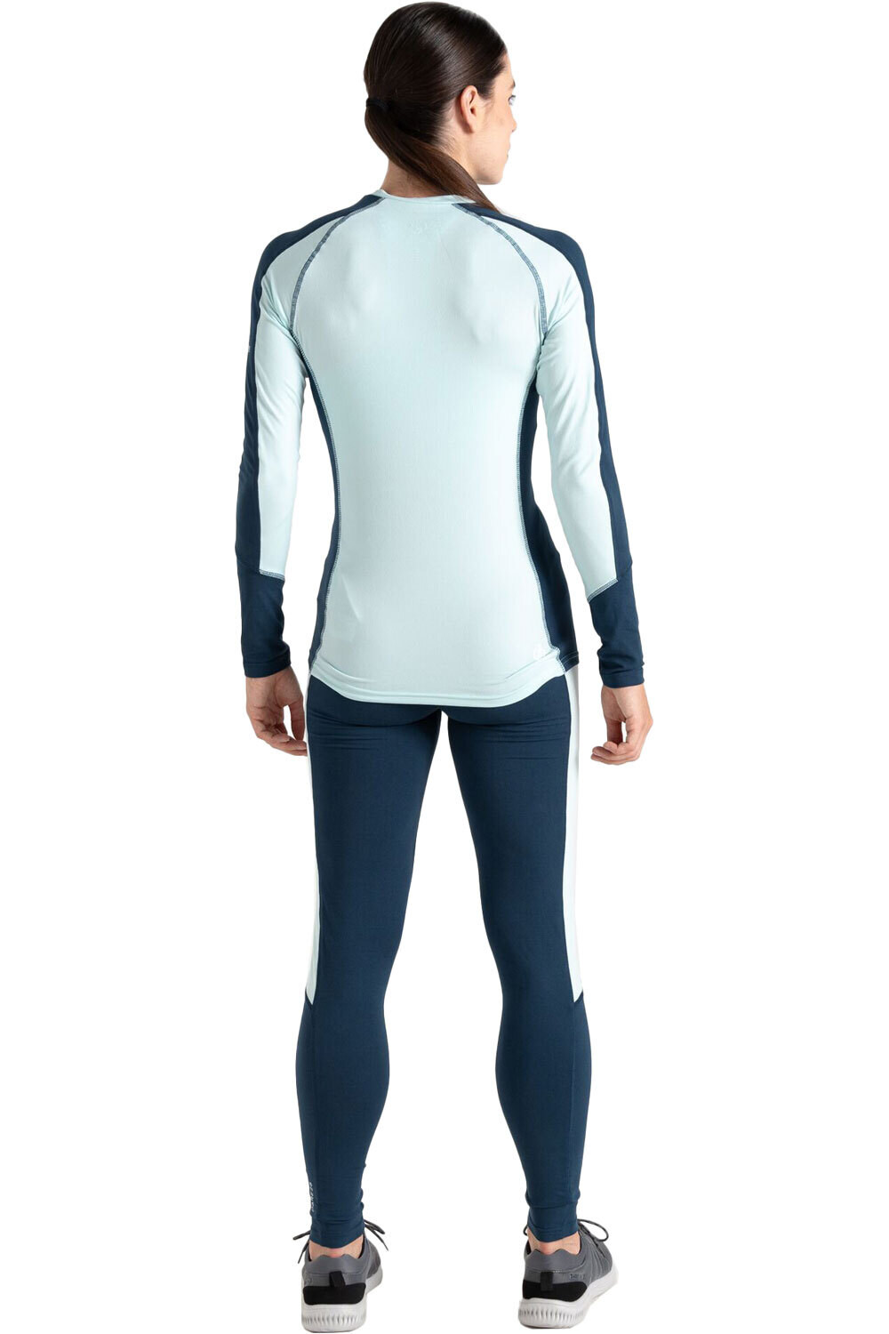 Dare2b camiseta térmica manga larga mujer EXCHANGE III AZUL vista trasera