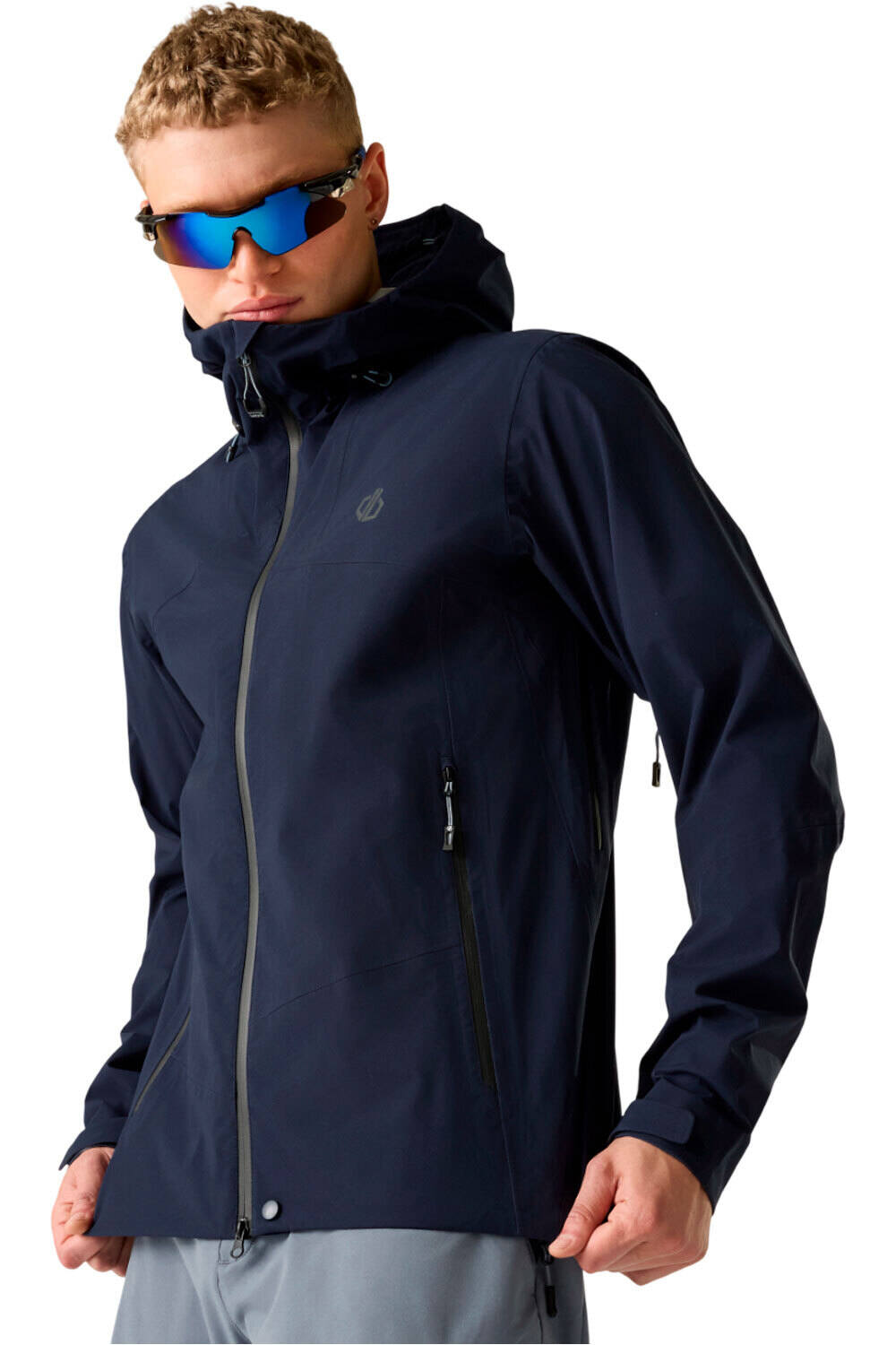 Dare2b chaqueta impermeable hombre APEX 3L AZUL vista frontal