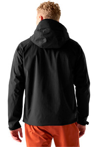 Dare2b chaqueta impermeable hombre SWITCH OUT III NEGRO vista trasera