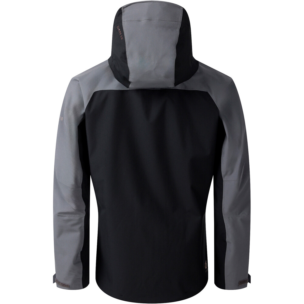 Dare2b chaqueta impermeable hombre TORREK III GRIS vista trasera