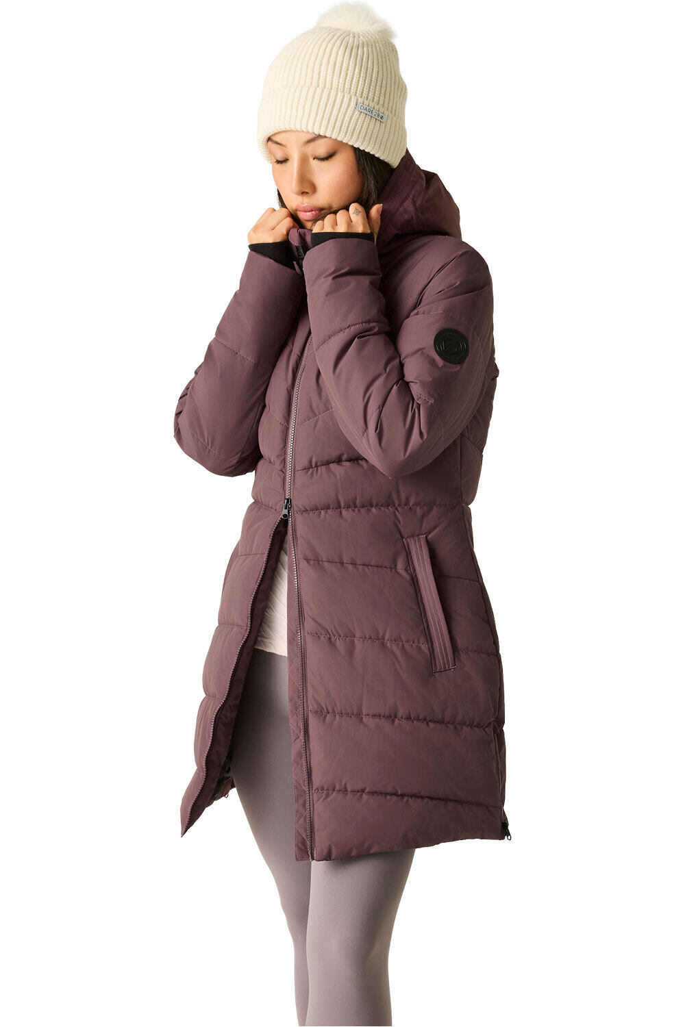 Dare2b chaqueta impermeable insulada mujer GLACIER LONG MORADO 03