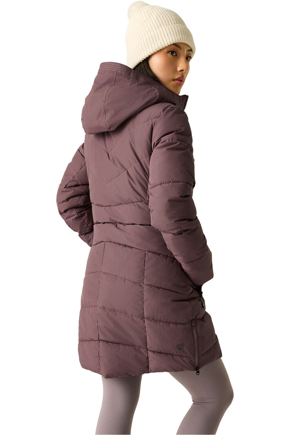 Dare2b chaqueta impermeable insulada mujer GLACIER LONG MORADO vista trasera