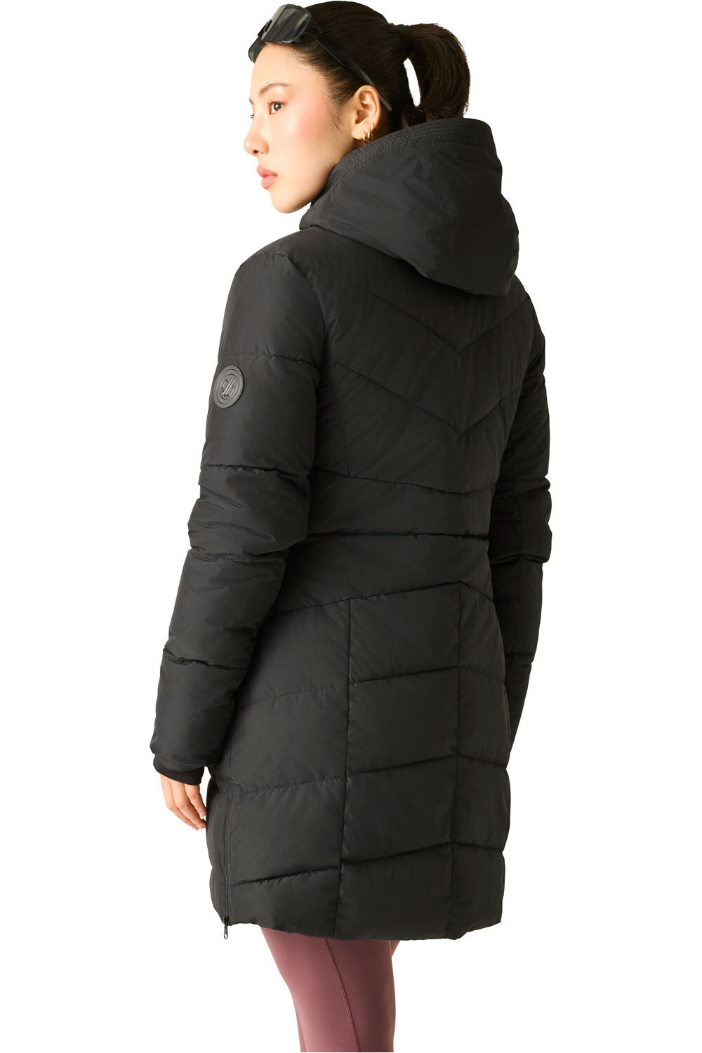 Dare2b chaqueta impermeable insulada mujer GLACIER LONG NARANJA vista trasera