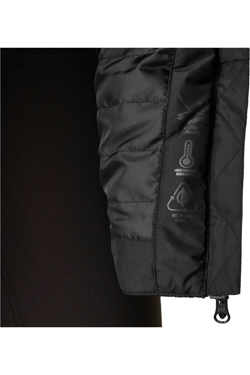Dare2b chaqueta impermeable insulada mujer STRIKING V NEGRO vista detalle