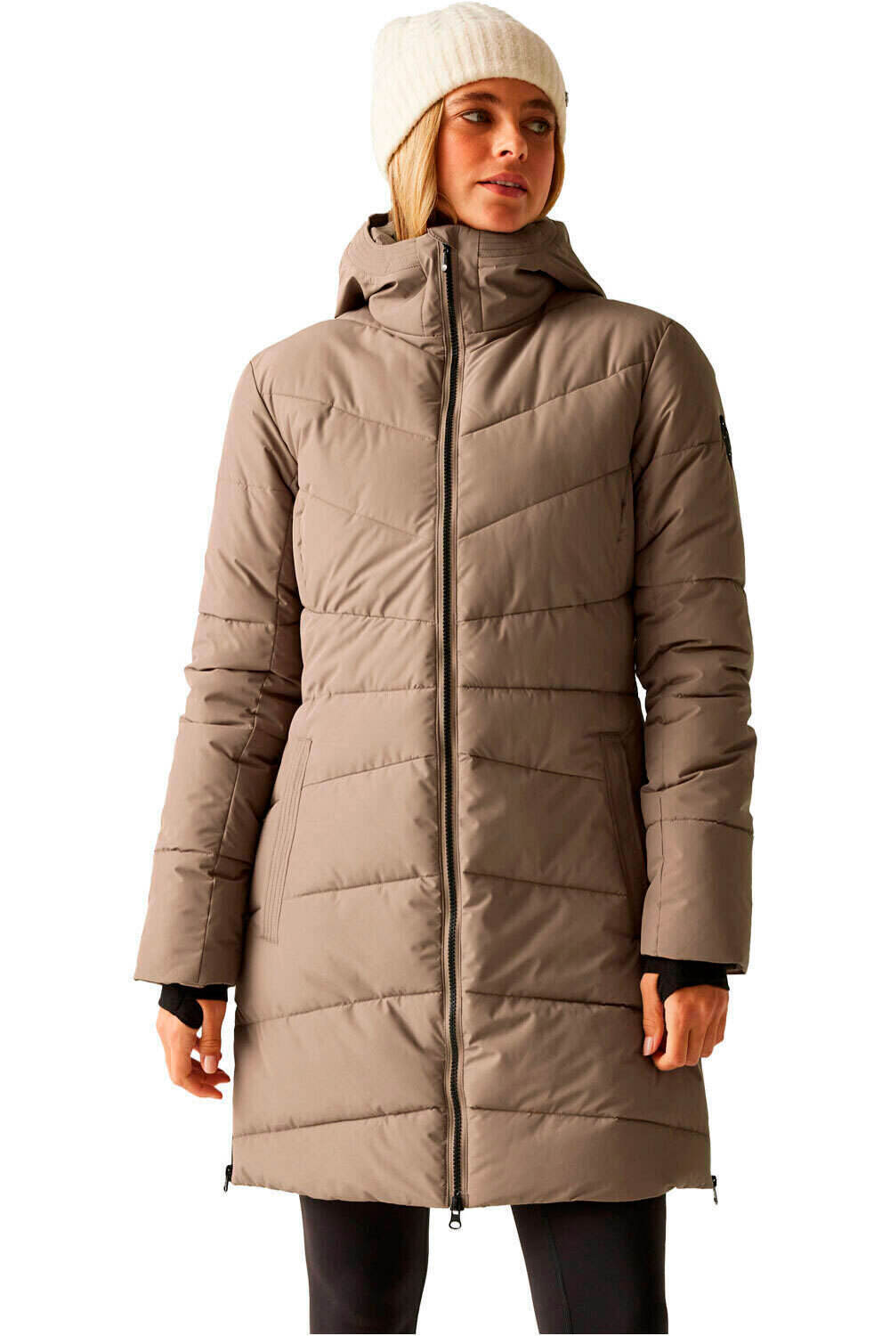 Dare2b chaqueta impermeable insulada mujer STRIKING V VERDE vista frontal