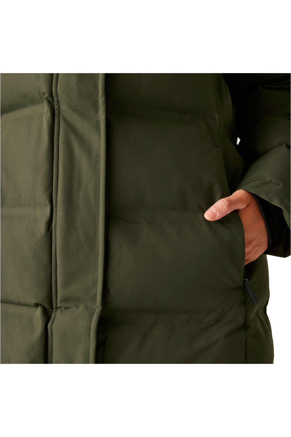 Dare2b chaqueta impermeable insulada mujer WANDER VERDE vista detalle