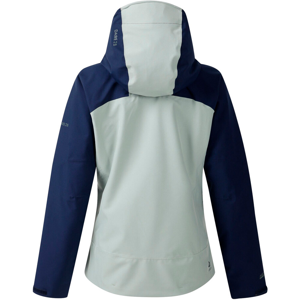 Dare2b chaqueta impermeable mujer TORREK III AZUL vista trasera
