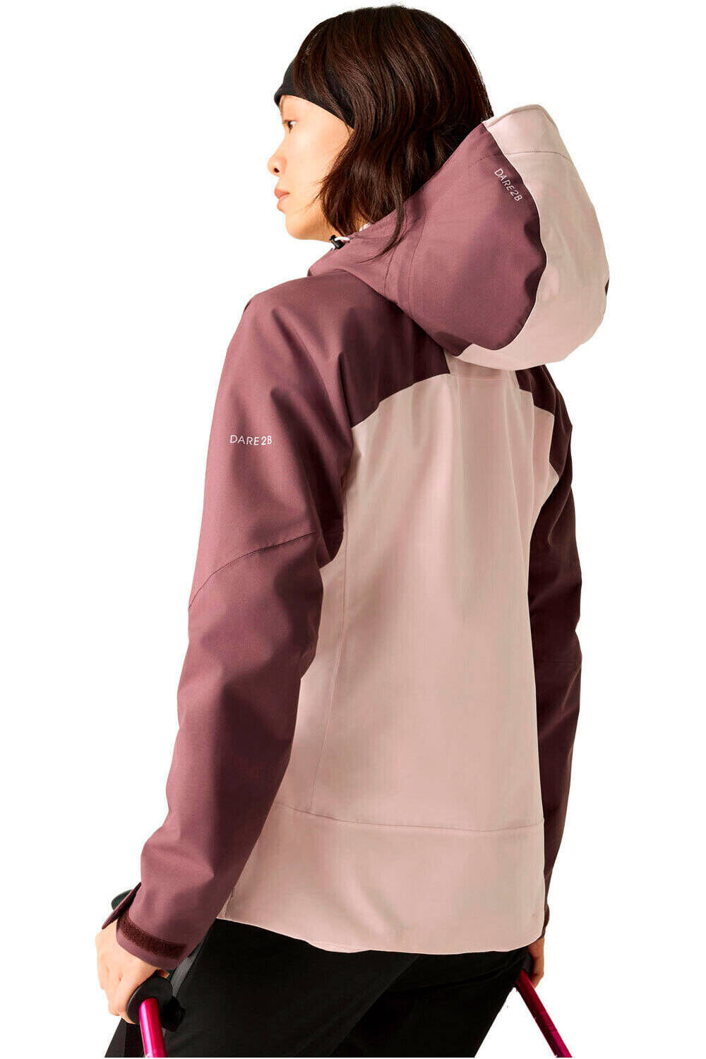 Dare2b chaqueta impermeable mujer TORREK III MORADO vista trasera