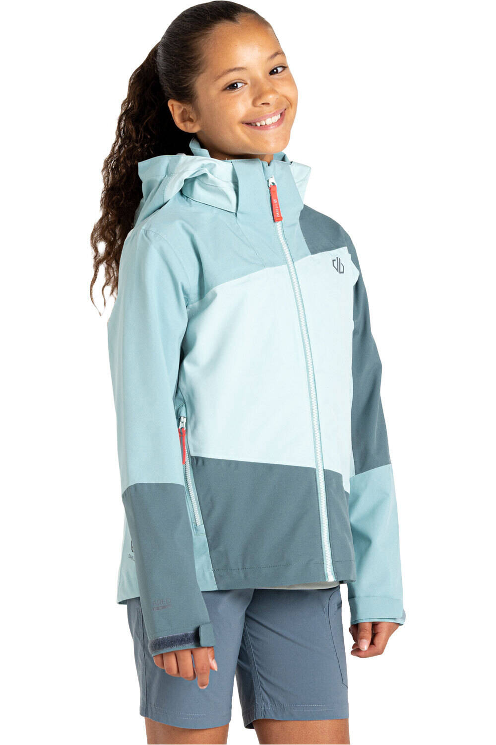 Dare2b chaqueta impermeable niño EXPLORE II GRIS vista frontal