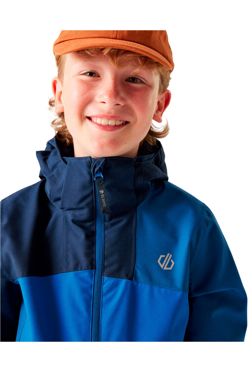 Dare2b chaqueta impermeable niño EXPLORE III AZUL vista detalle