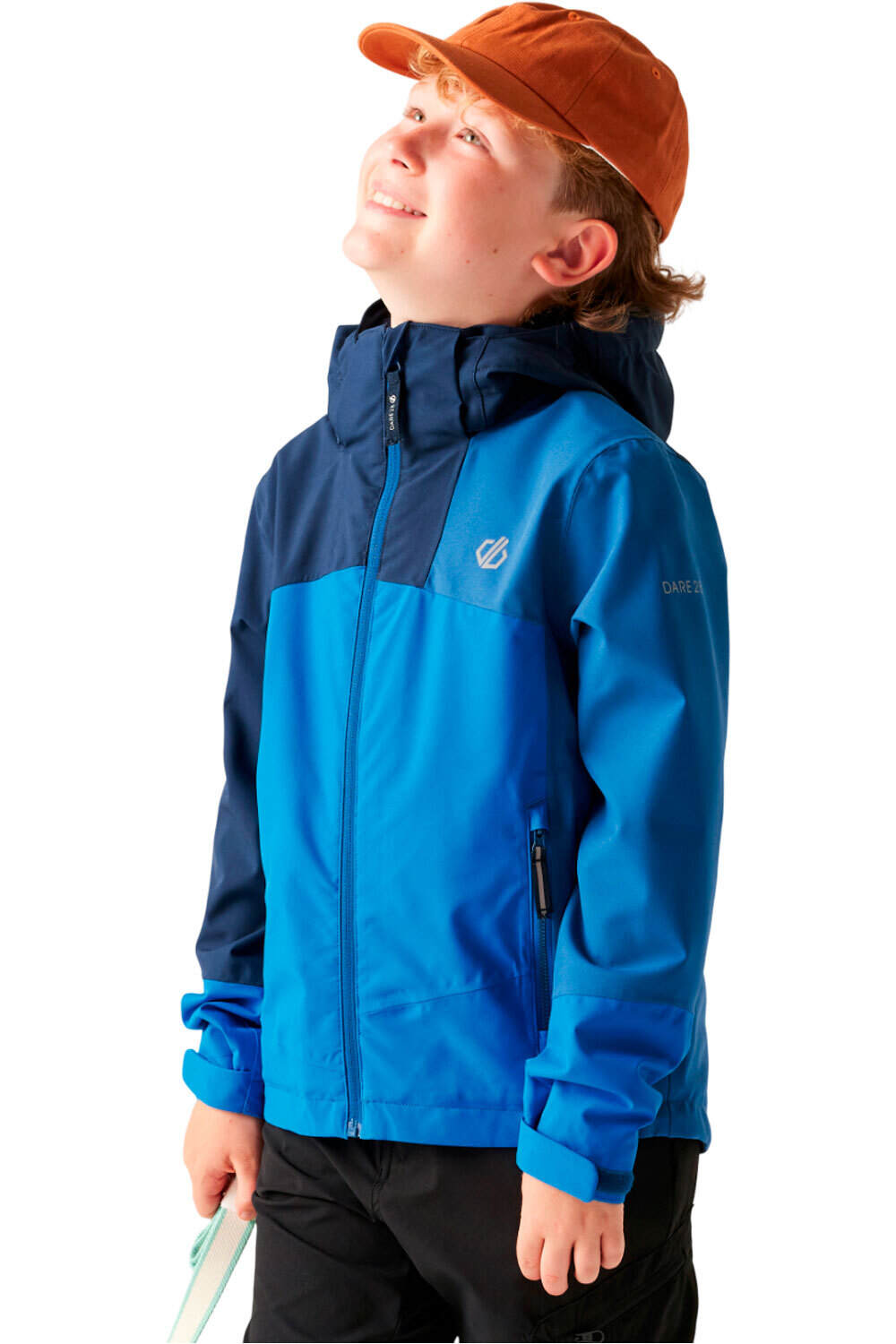 Dare2b chaqueta impermeable niño EXPLORE III AZUL vista frontal