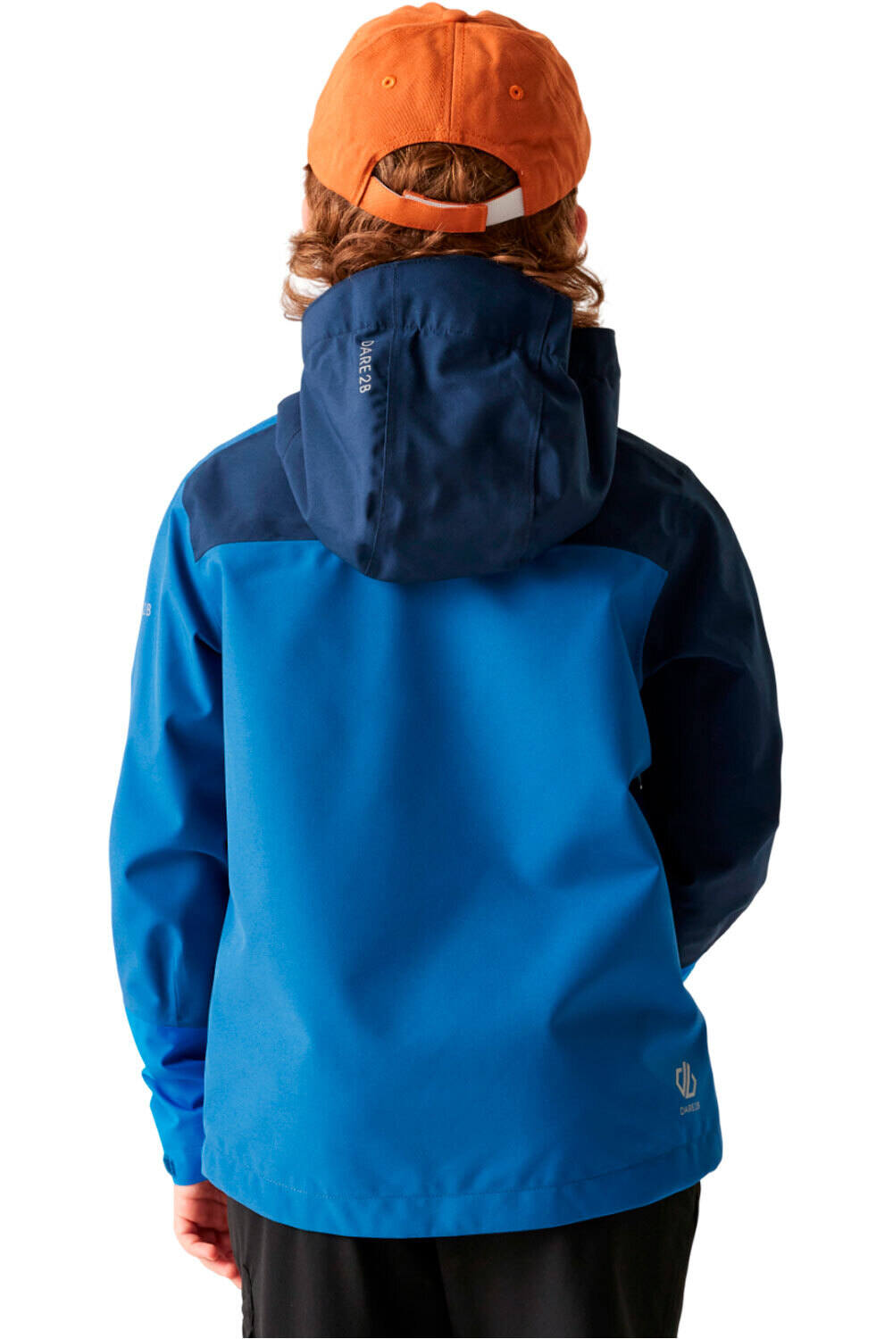 Dare2b chaqueta impermeable niño EXPLORE III AZUL vista trasera