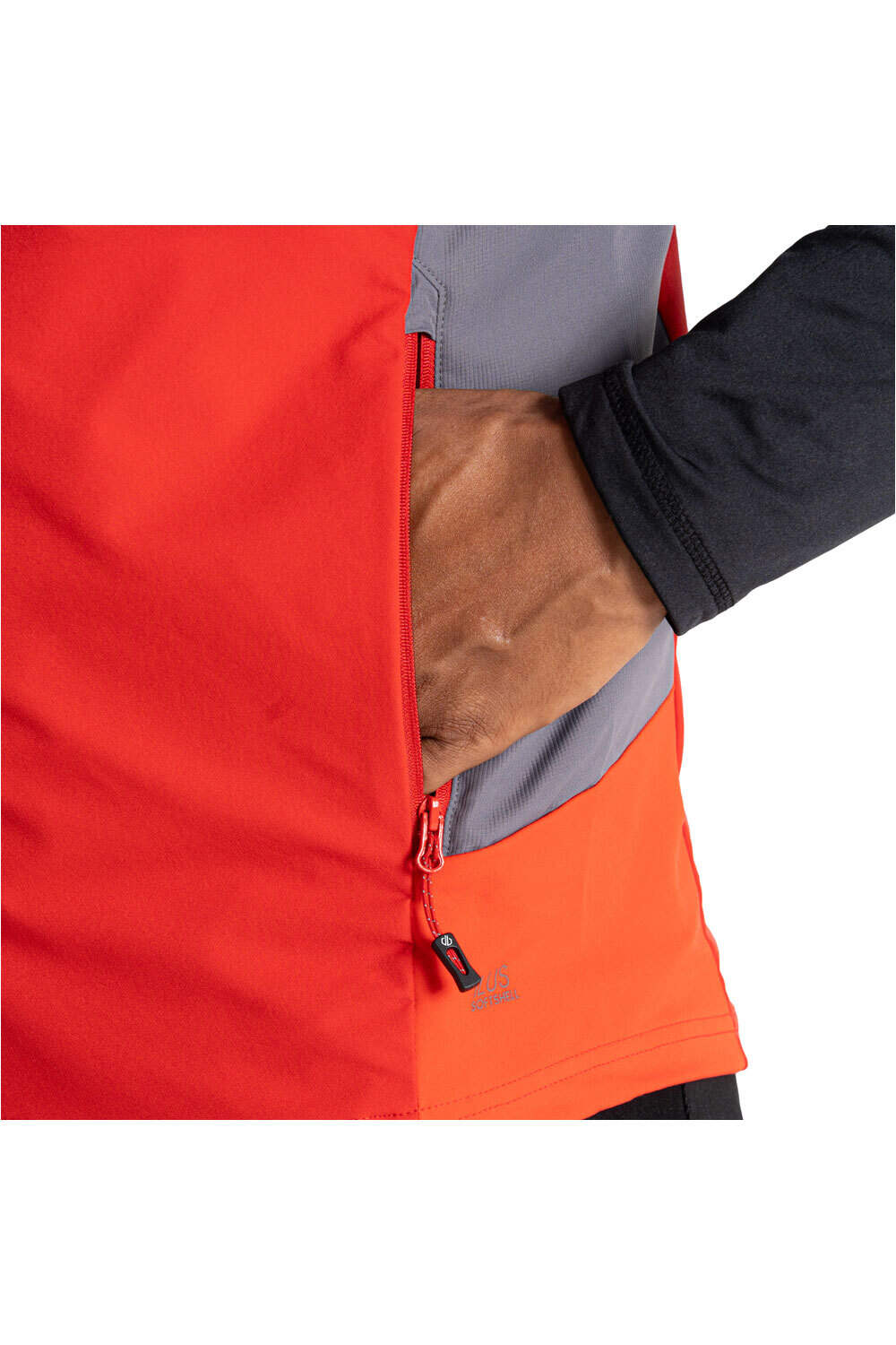 Dare2b chaqueta softshell hombre LATTITUDINL III GRIS vista detalle