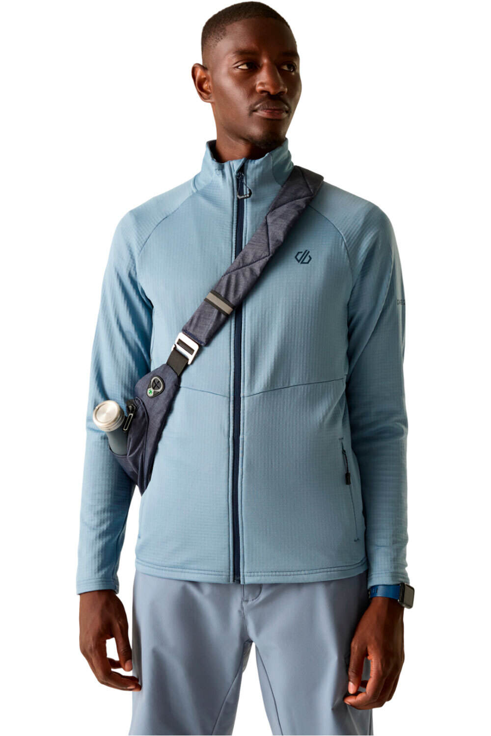 Dare2b forro polar hombre APEX STRETCH MID AZUL vista frontal