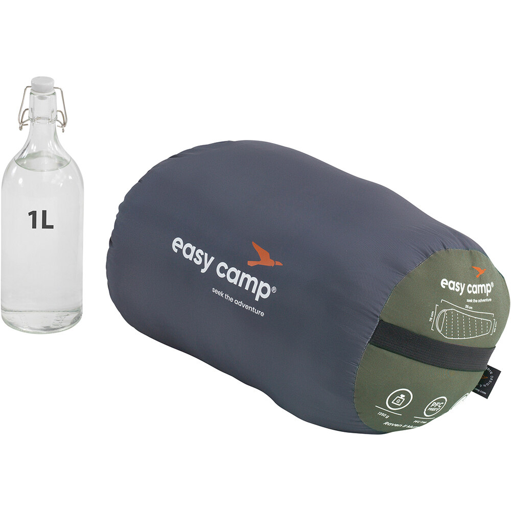 Easy Camp saco de dormir RAVEN II MUMMY -1C VERDE 03