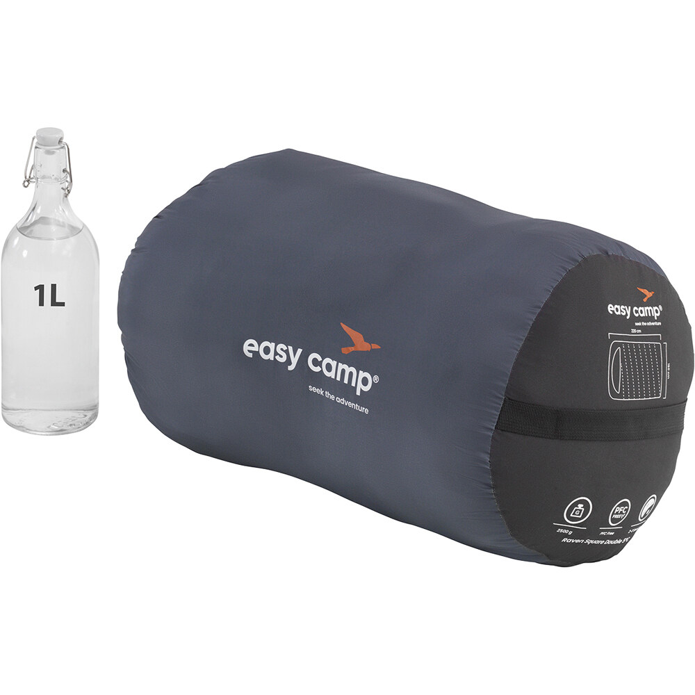 Easy Camp saco de dormir RAVEN SQUARE DOUBLE AZUL 03