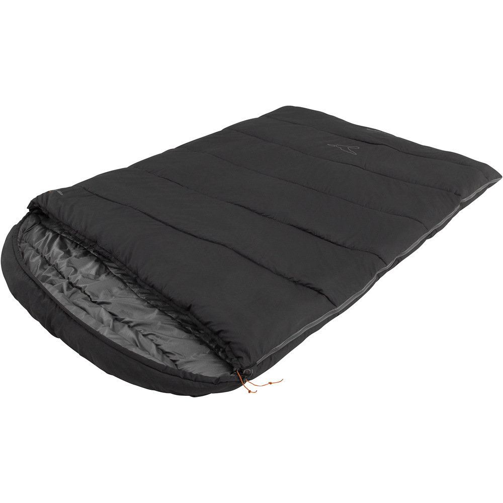 Easy Camp saco de dormir RAVEN SQUARE DOUBLE AZUL vista frontal