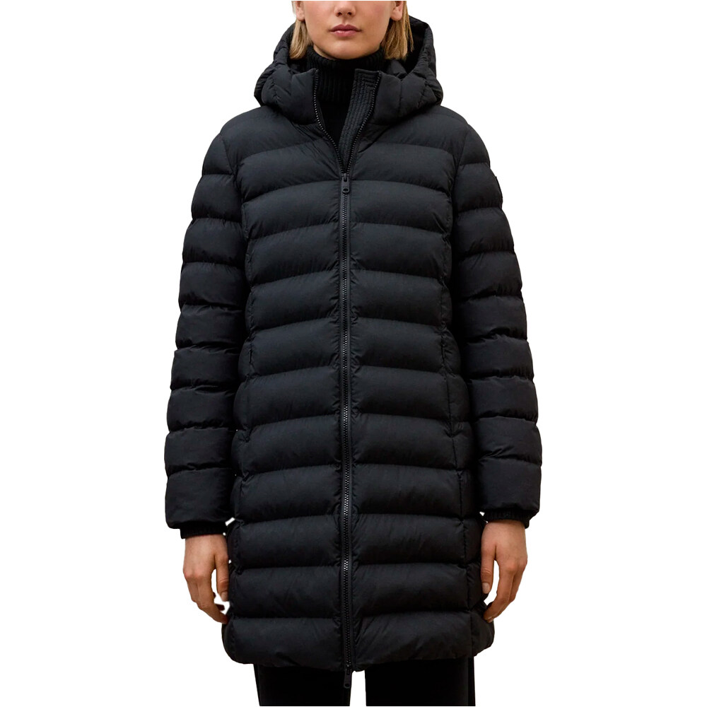 Ecoalf chaquetas mujer CRONULLA NEGRO vista frontal