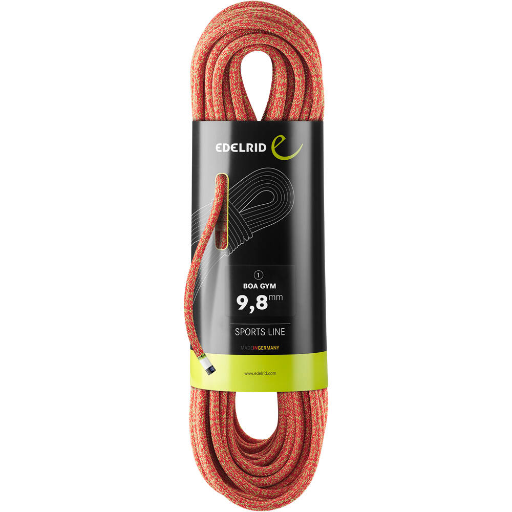 Edelrid cuerda escalada BOA 9,8 MM 70 M AZUL vista frontal