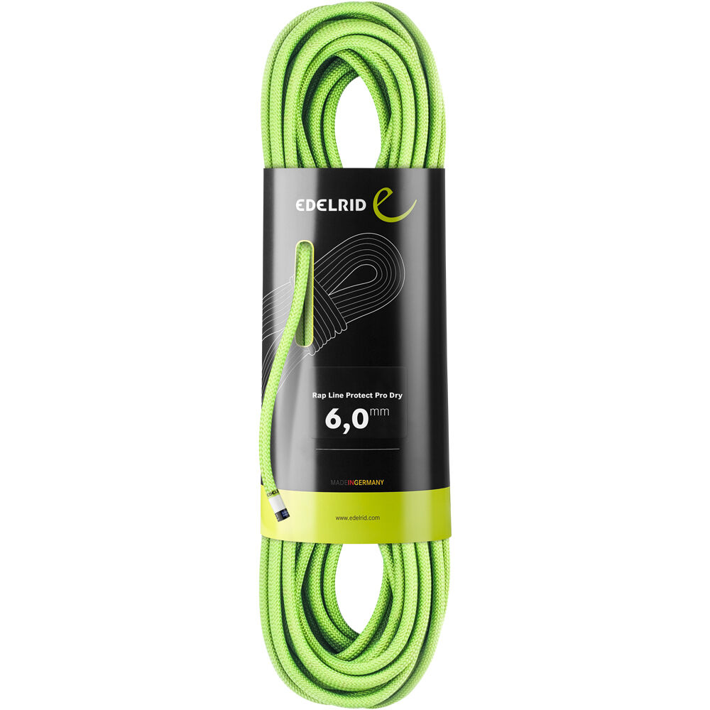 Edelrid cuerda escalada RAP LINE PROTECT PRO DRY 6 MM 30 M  vista frontal