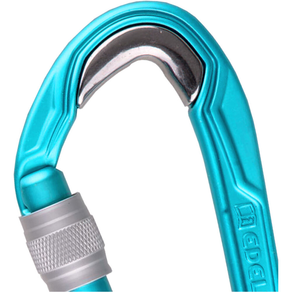 Edelrid mosquetón seguridad BULLETPROOF SCREW AZUL 01