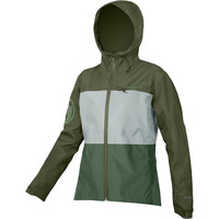 Endura cortavientos ciclismo mujer SINGLETRACK JACKET II VERDE vista frontal