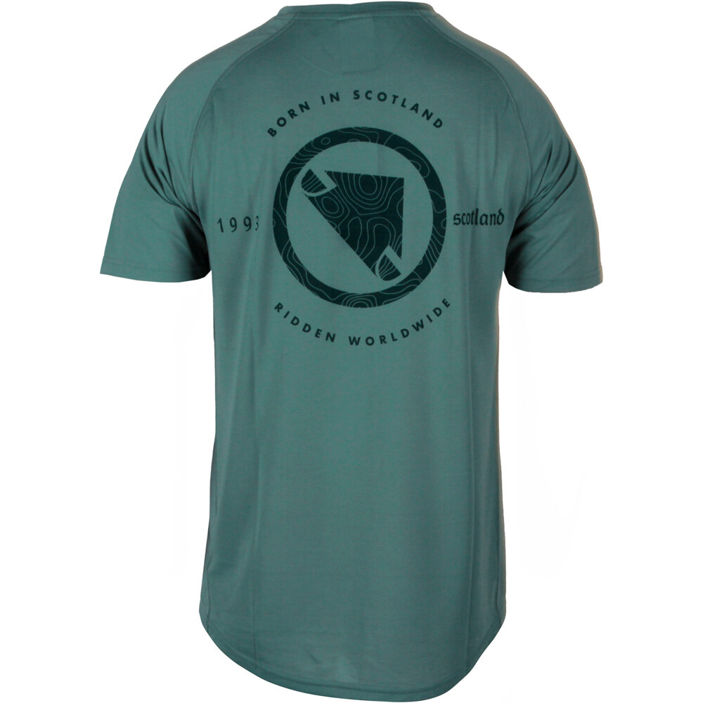 Endura maillot manga corta hombre LOOP TECH VERDE vista trasera