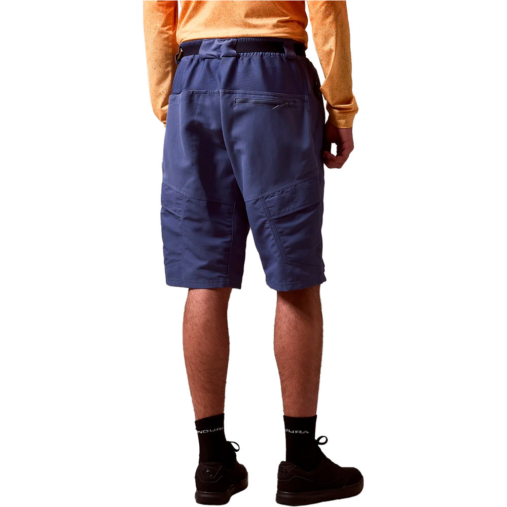 Endura pantalón corto ciclismo hombre HUMMVEE GRIS vista trasera