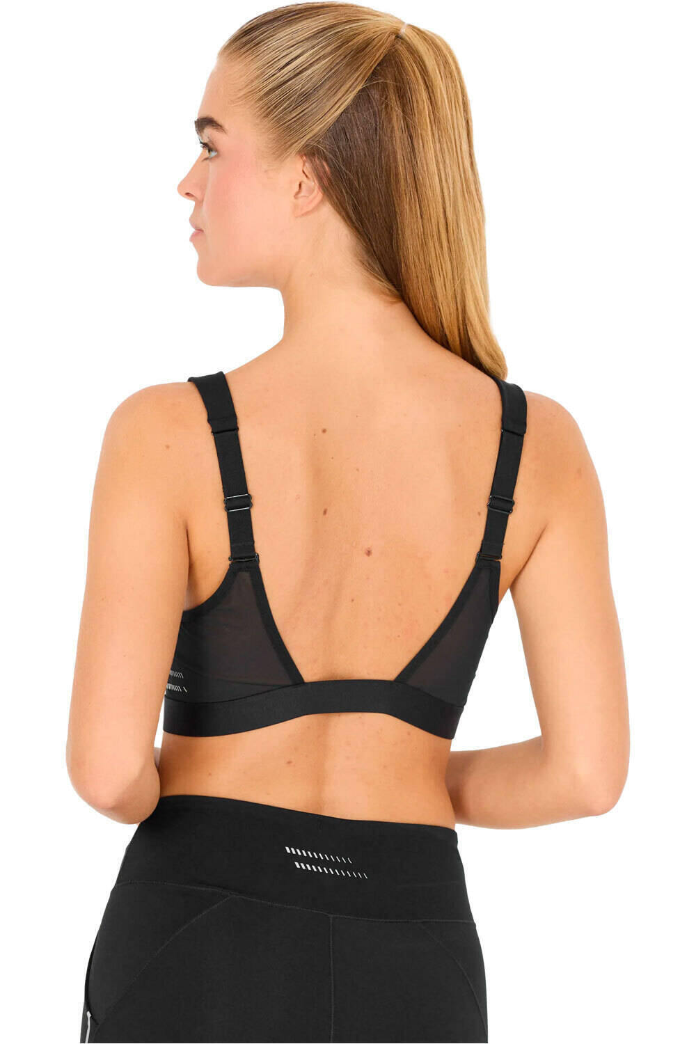 Endurance body running mujer CRYSTALE NEGRO vista trasera