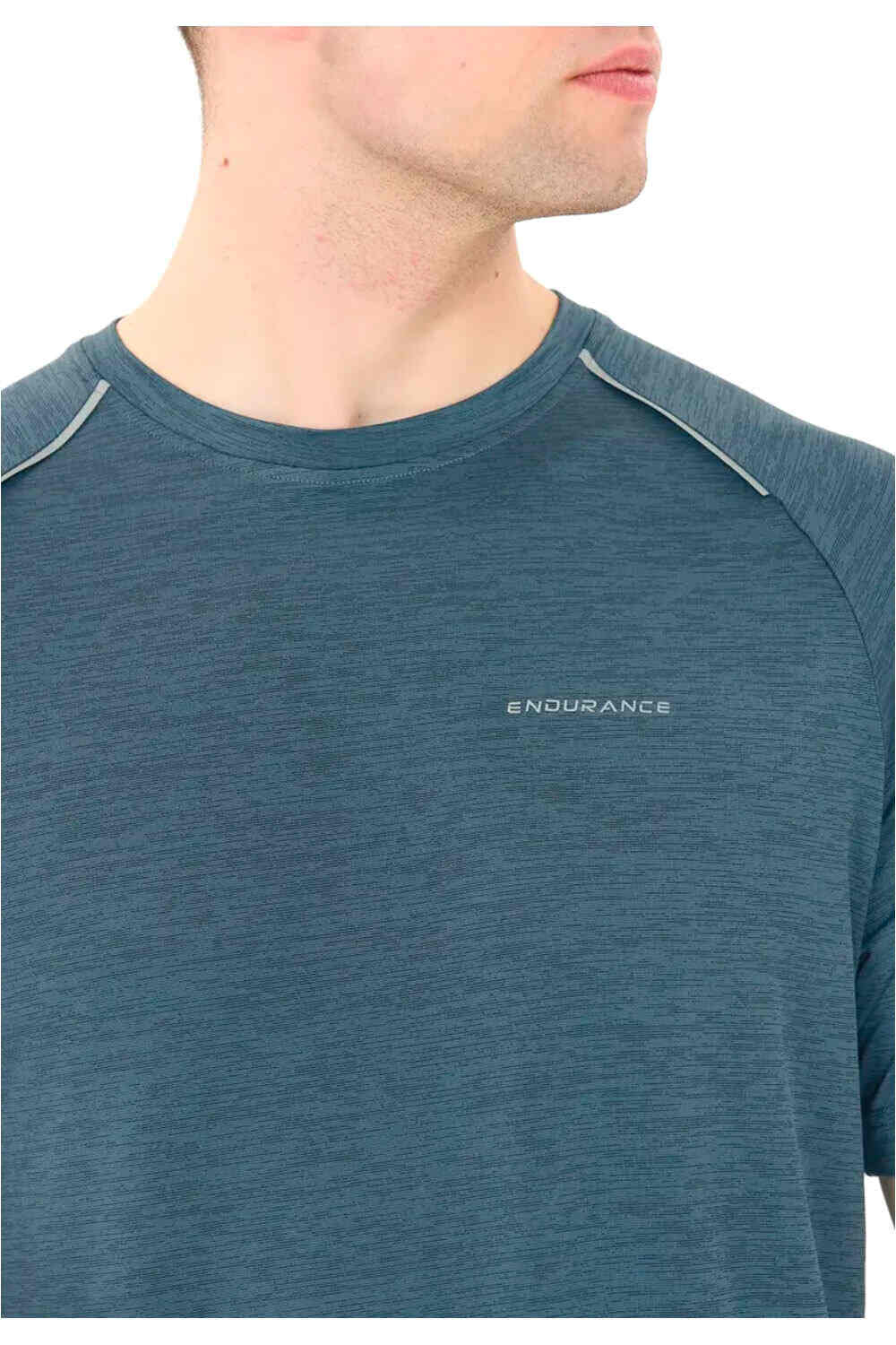 Endurance camiseta técnica manga corta hombre ABAGAEL AZUL vista detalle