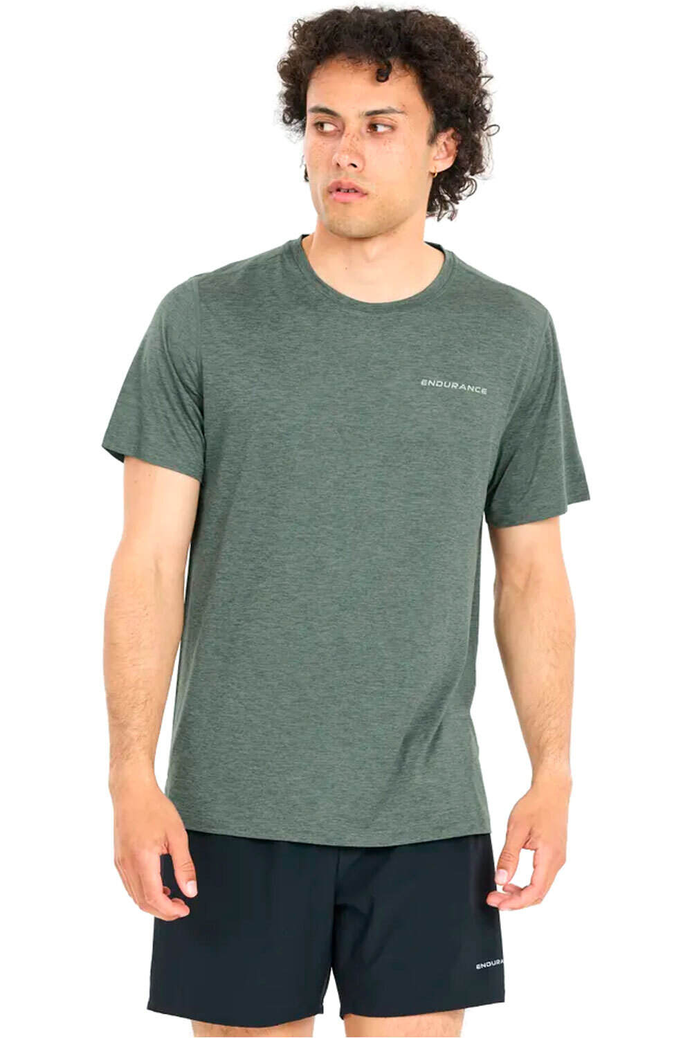 Endurance camiseta técnica manga corta hombre ABDON VERDE vista frontal