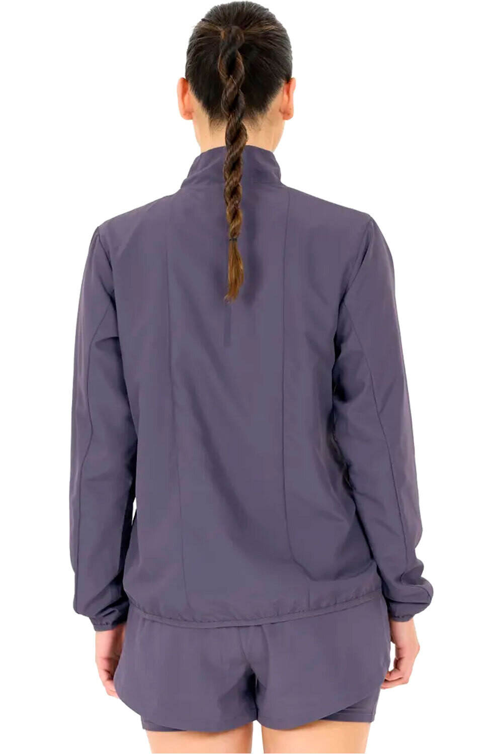 Endurance CHAQUETA RUNNING MUJER SYLEN GRIS vista trasera