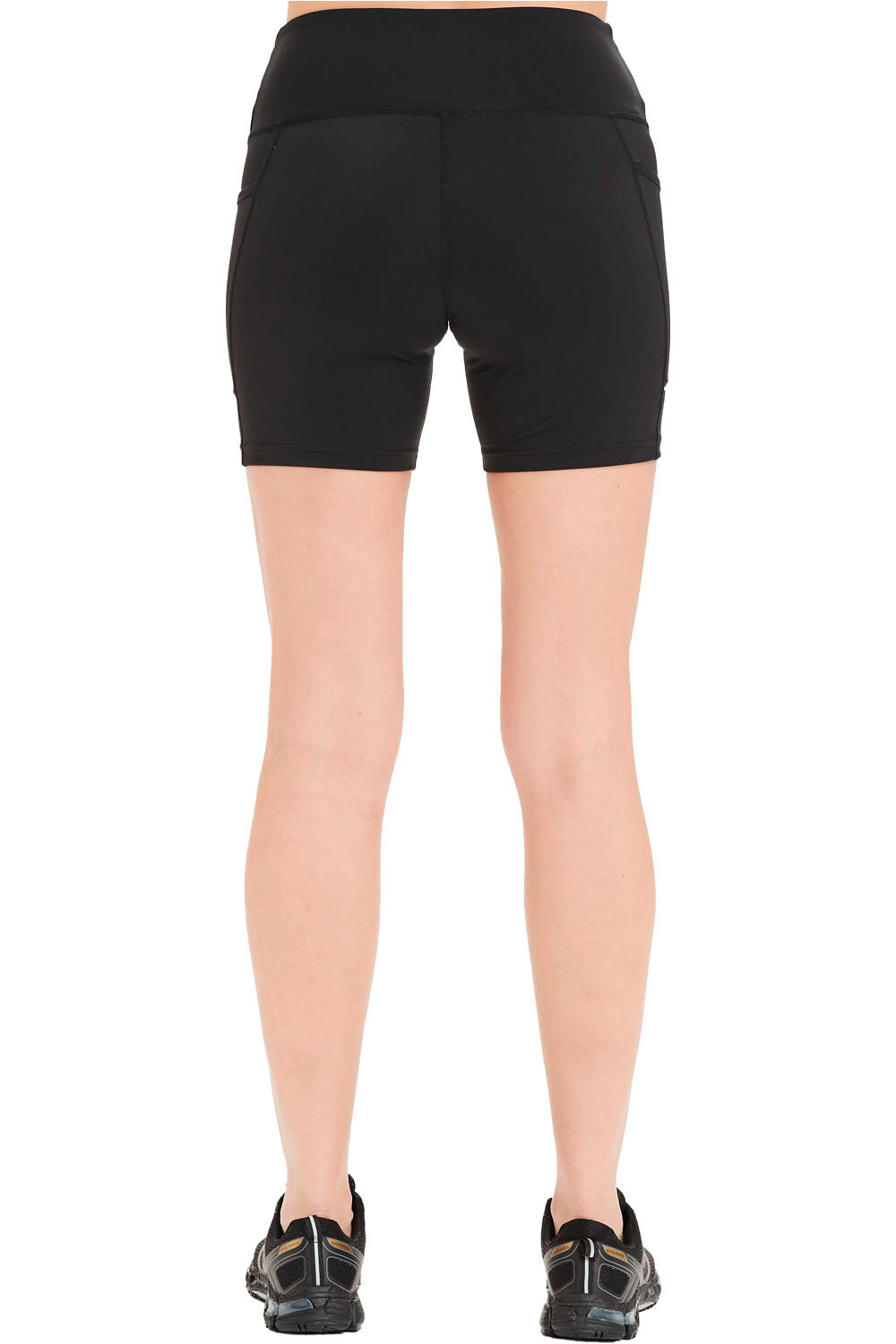 Endurance malla larga running mujer ENERGY V2 NEGRO vista trasera