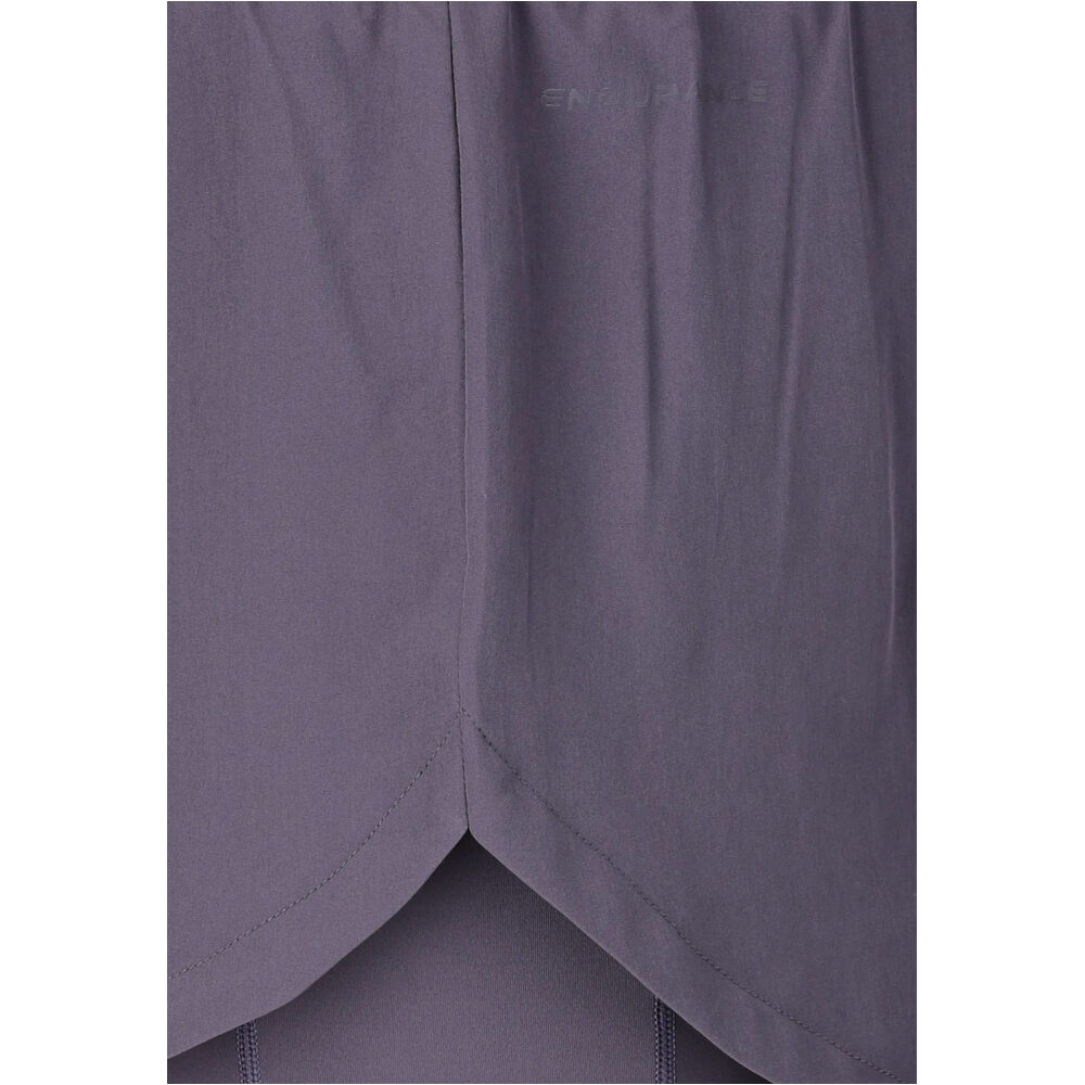 Endurance pantalón running mujer YAROL W 2-IN-1 GRIS 06