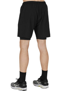 Endurance pantaloneta técnica hombre KROS 2IN1 NEGRO vista trasera