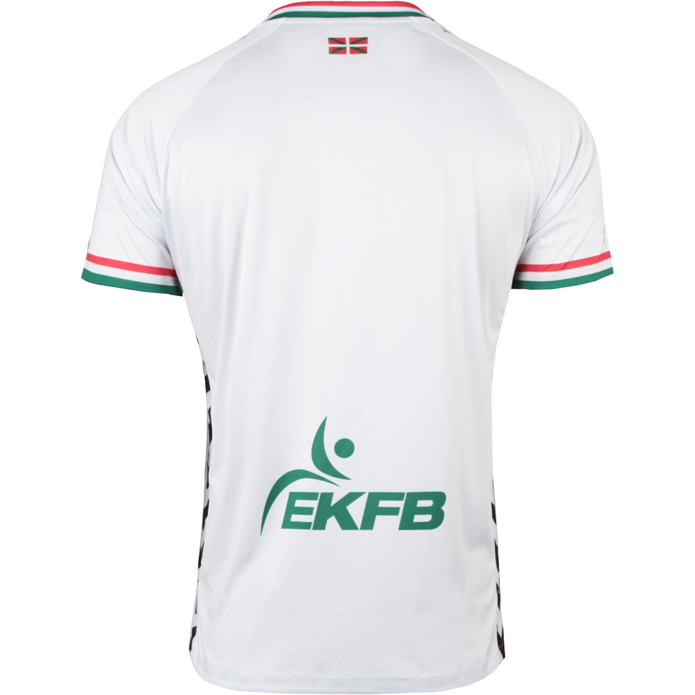 Euskadi camiseta de fútbol oficiales FEDERACION VASCA 24/25 2ª EQUIPACION BLANCO vista trasera