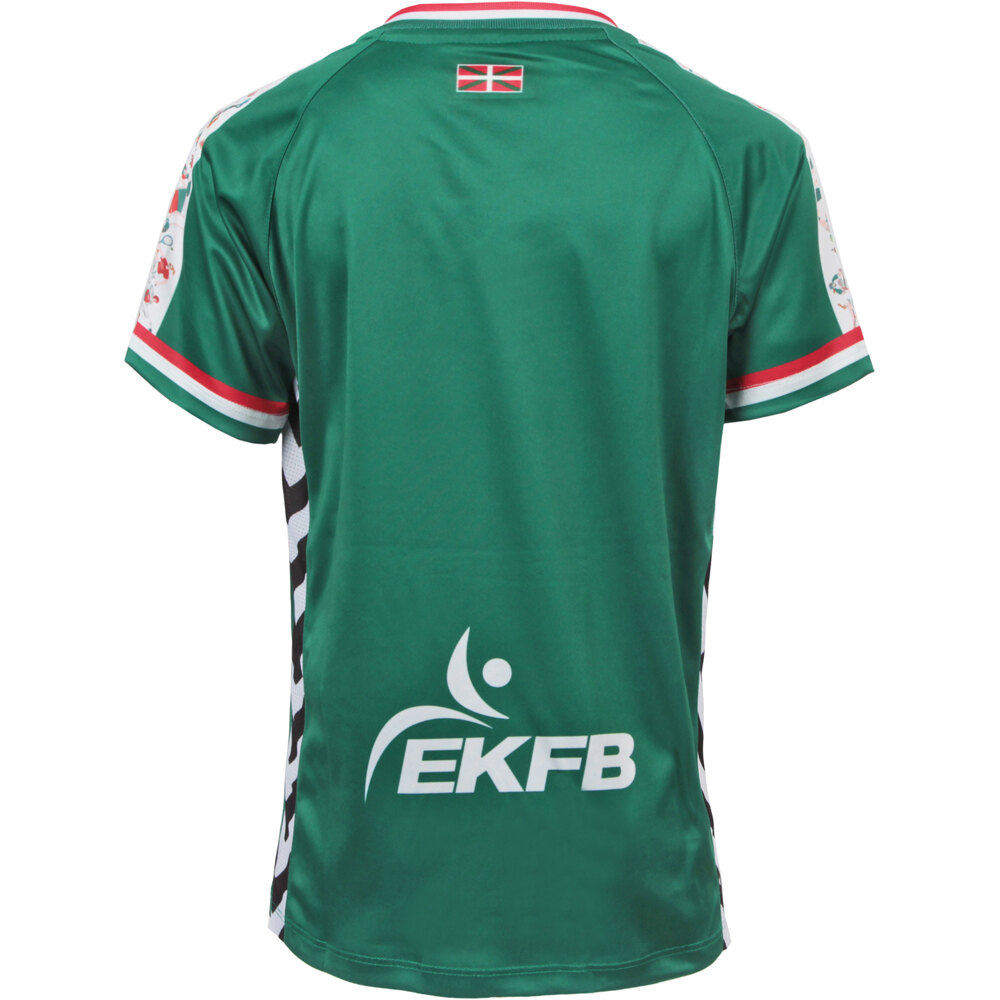 Euskadi camiseta entrenamiento niño FEDERACION VASCA 24/25 PRIMERA EQUIPACION VERDE vista trasera