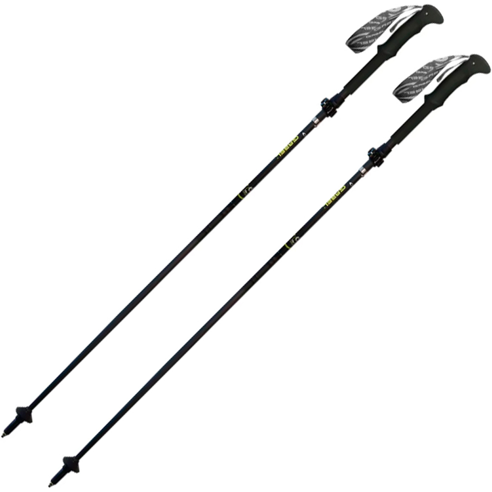 Gabel bastón travesía montaña PAR-BASTON CARBON FEATHER XTL 116-135 CM NEGRO vista frontal