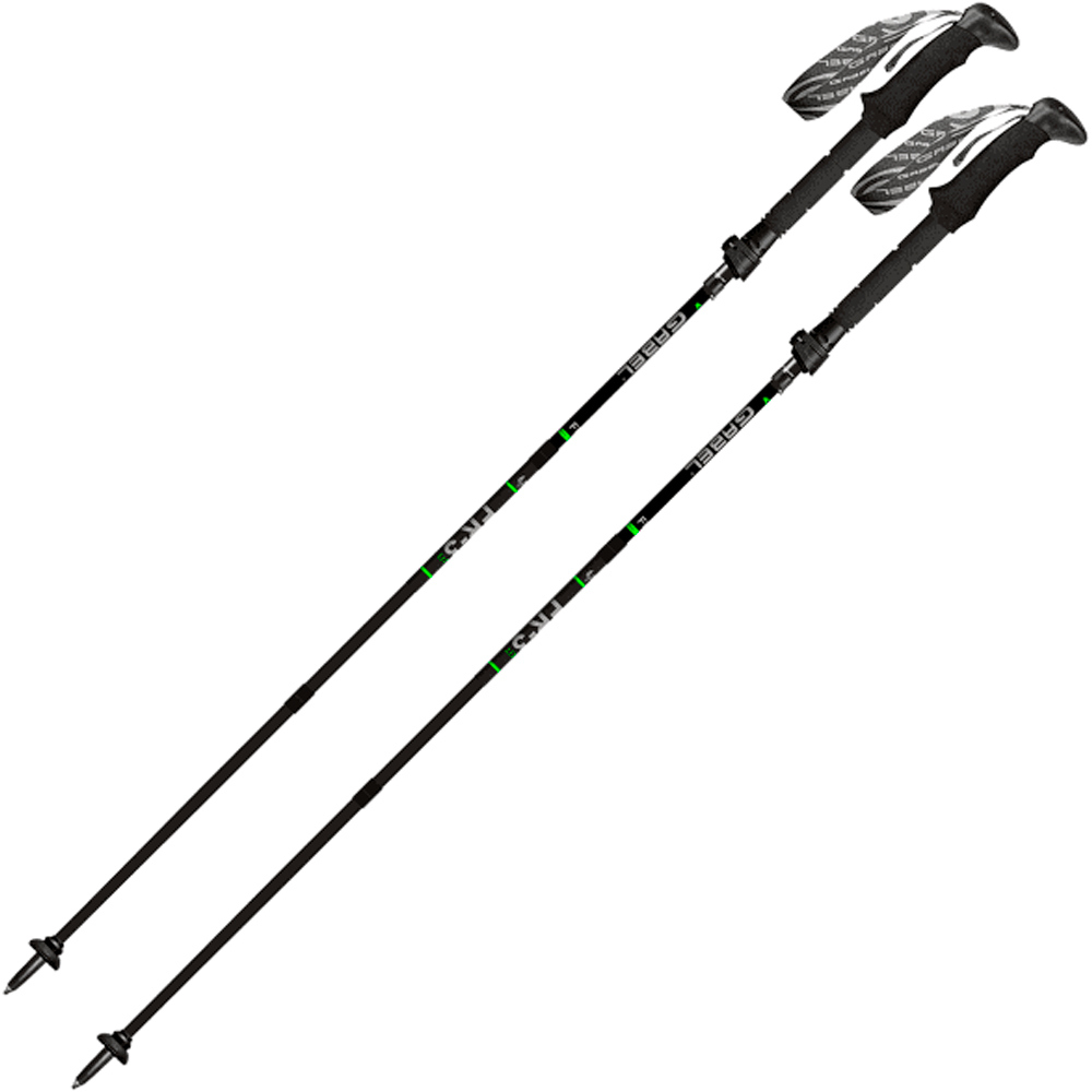 Gabel bastón travesía montaña PAR-BASTON FR-3 EF 110-130 CM NEGRO vista frontal