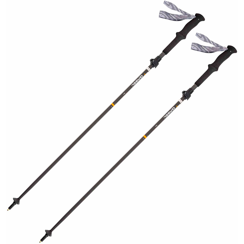 Gabel bastón travesía montaña PAR-BASTON IBEX CARBON XTL 116-135 CM NEGRO vista frontal