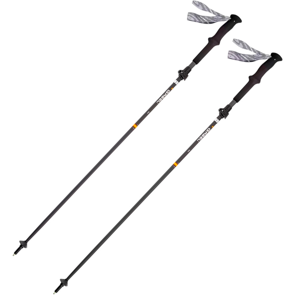 Gabel bastón travesía montaña PAR-BASTON IBEX CARBON XTS 105-120 CM NEGRO vista frontal